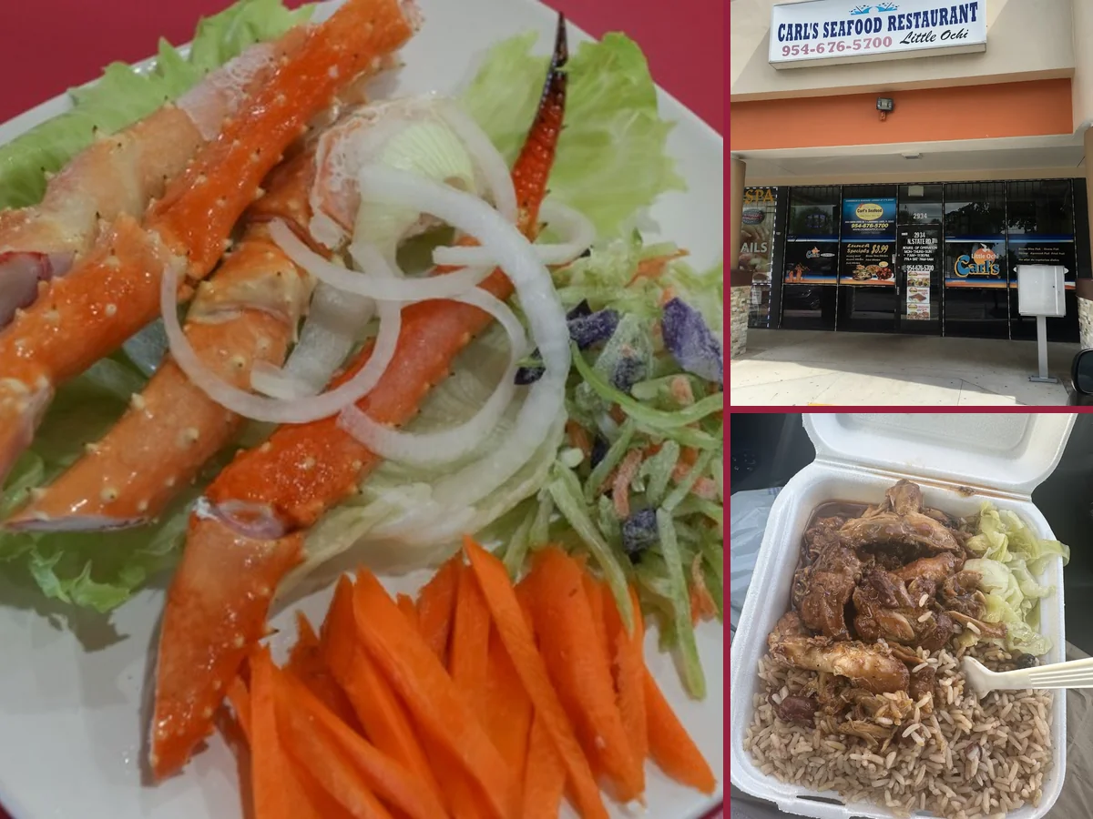 Casual counter-service dining area with Caribbean dishes.