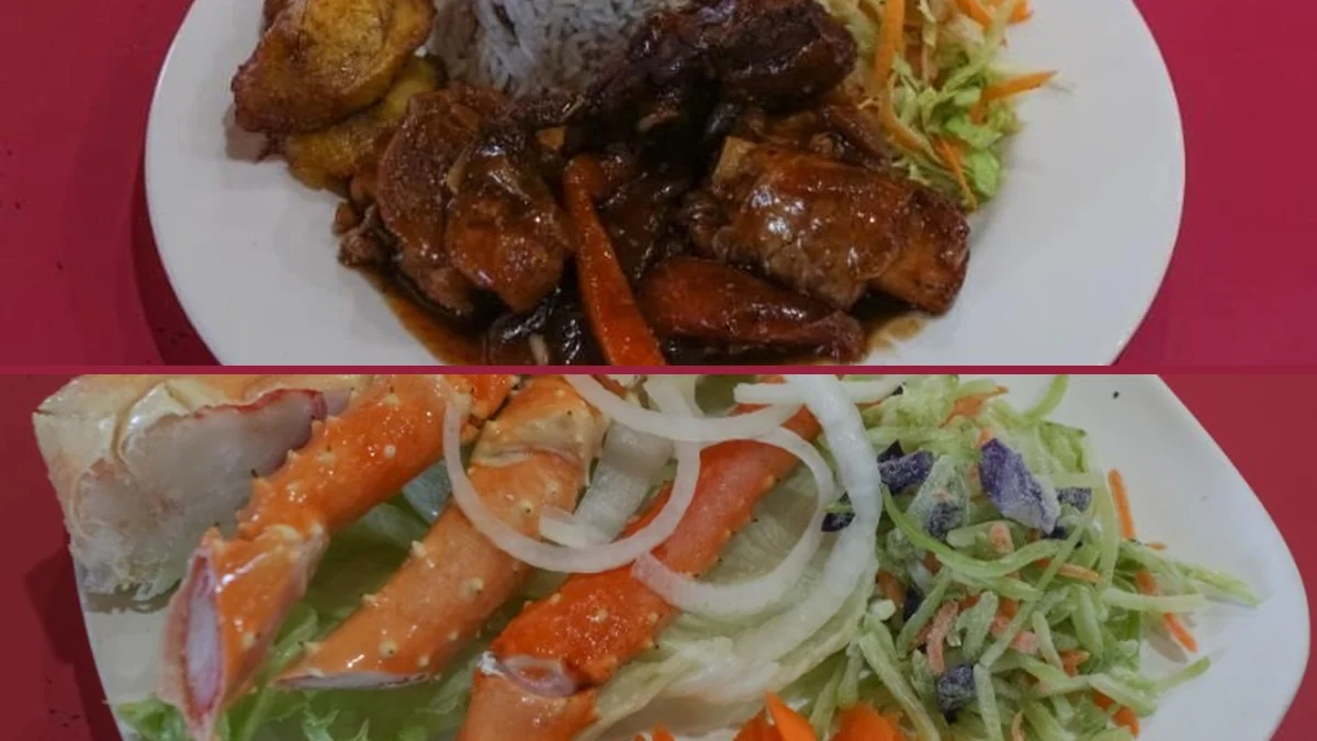 Casual counter-service dining area with Caribbean dishes.